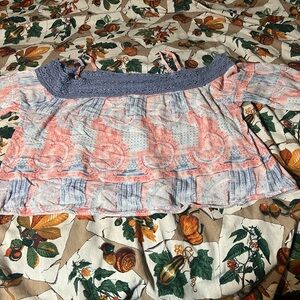 Cato Multicolor Crochet Accent Top